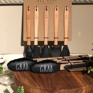 Rae Dunn Grab Tongs and small spatula set